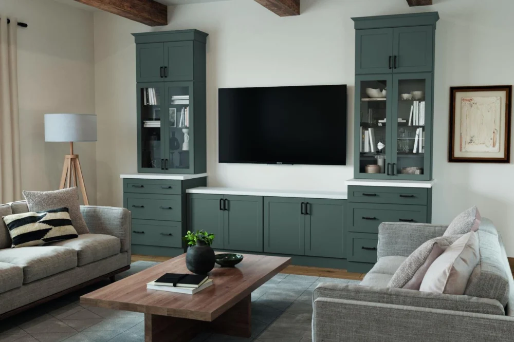 Sleek kitchen cabinetry design by a cabinet company in Woburn, MA.