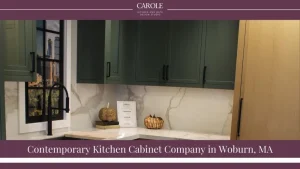 Contemporary kitchen featuring custom cabinets that enhance light and visual flow